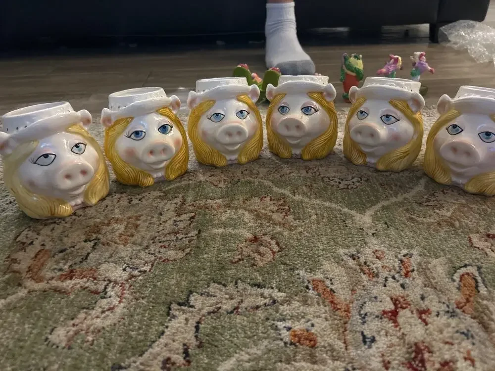 Set of Miss Piggy Ceramic Mugs (6) - Sigma